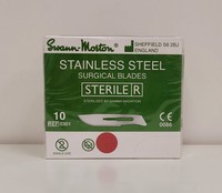 Swann-Morton#10 Sterile Surgical Scalpel Blades ***Stainless Steel 100/box Photo