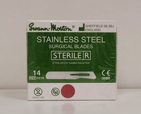 Swann-Morton#14 Sterile Surgical Scalpel Blades ***Stainless Steel 100/box Photo
