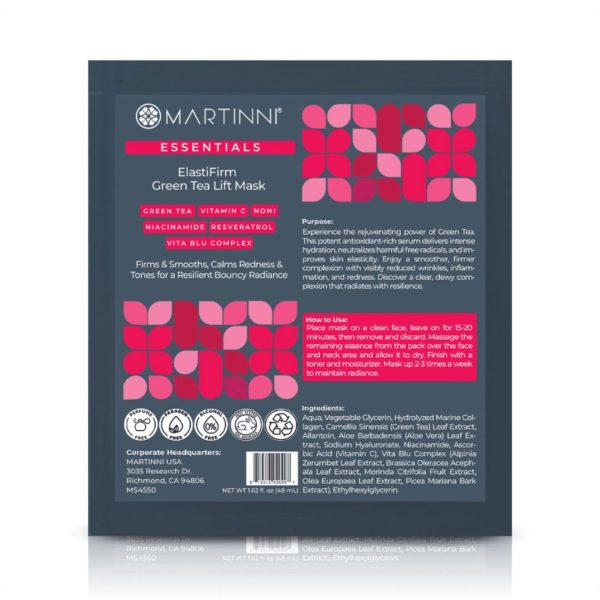 Martinni ElastiFirm Green Tea Lift Mask (1pc) - Image 2