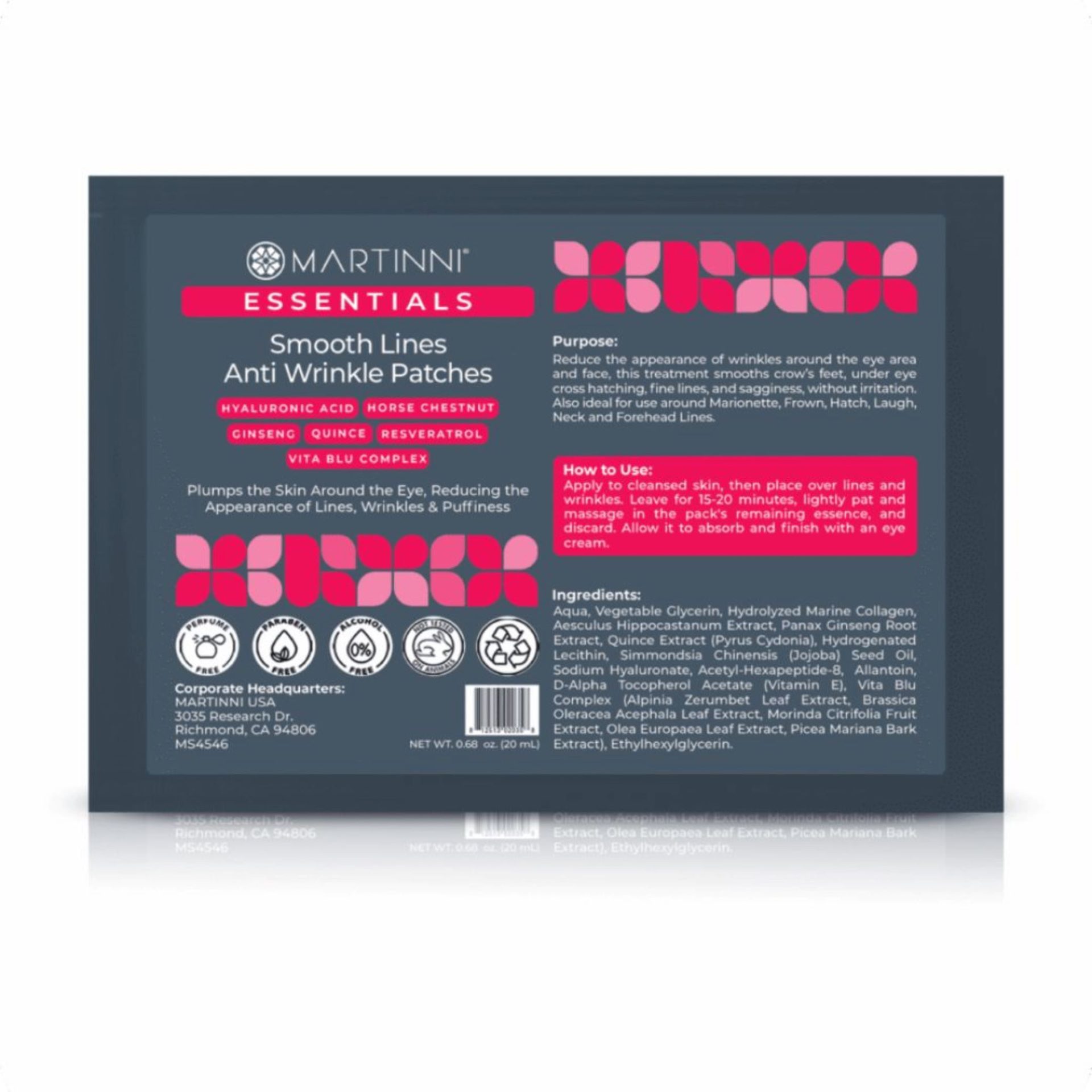 Martinni Smooth Lines Anti Wrinkle Patches (5 Pairs) - Image 2