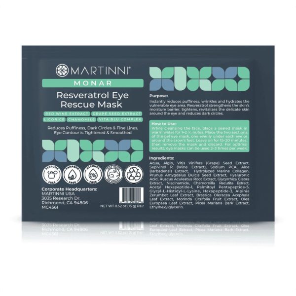 Martinni Monar Resveratrol Eye Rescue Mask (5 Pairs) - Image 2