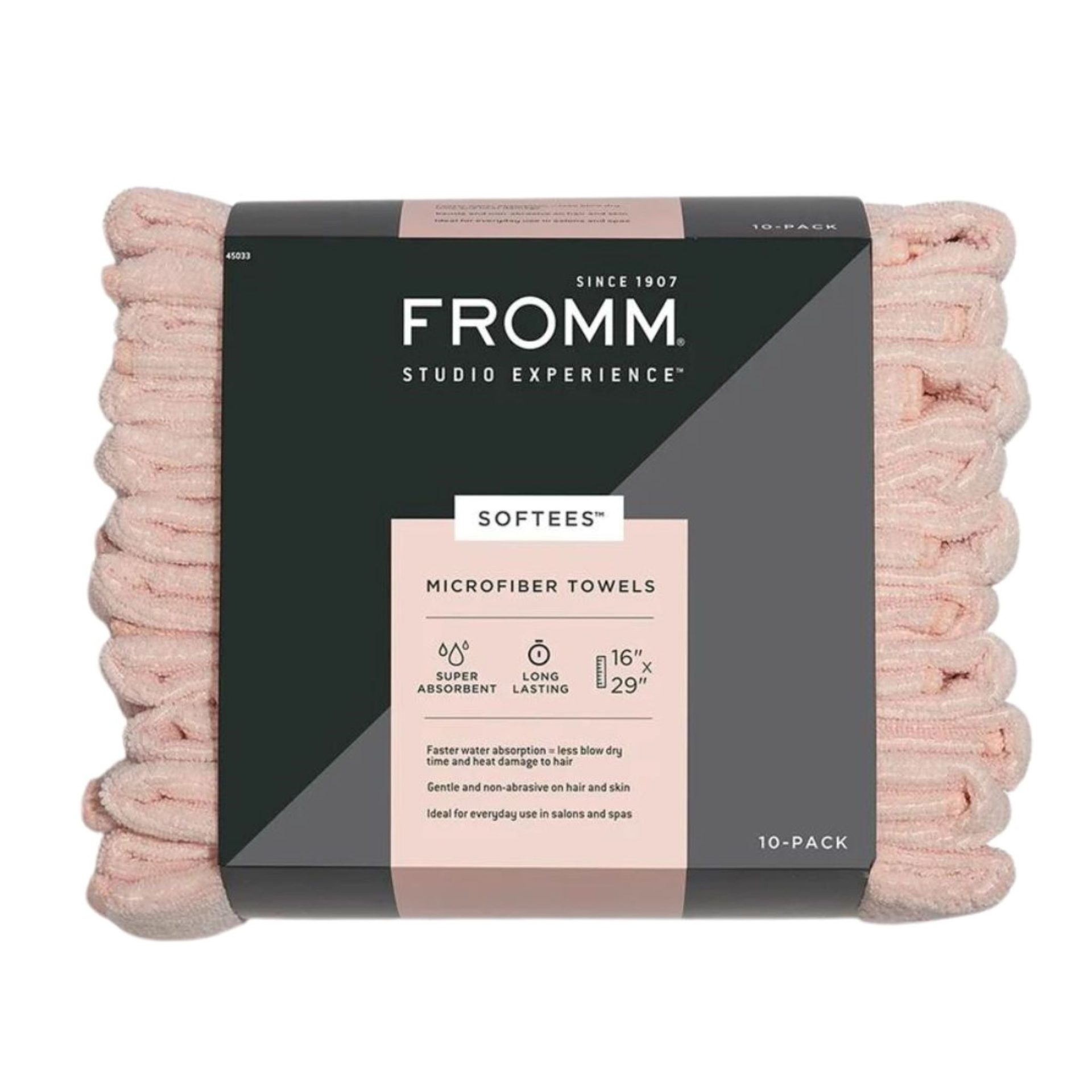 Fromm- Softees MicrofiberTowels Soft Pink 10/pk