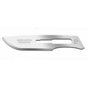 Swann-Morton #10 (Carbon) Sterile Surgical Scalpel Blades- 25pk