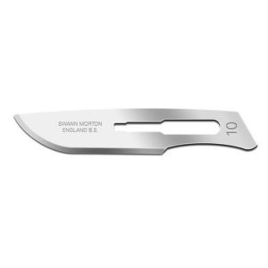Swann-Morton #10 (Stainless Steel) Sterile Surgical Scalpel Blades- 25pk