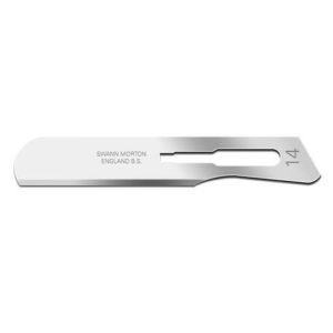 Swann-Morton #14 (Stainless Steel) Sterile Surgical Scalpel Blades- 25pk