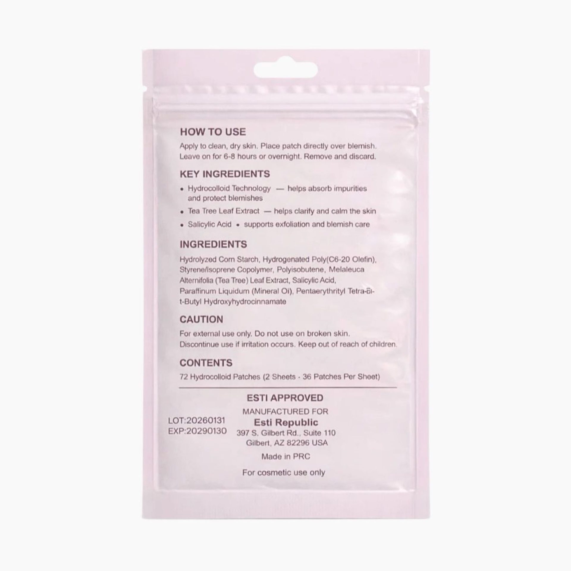 GlowRoe Crystal Clear Hydrocolloid Pimple Patches - 72/pack - Image 2
